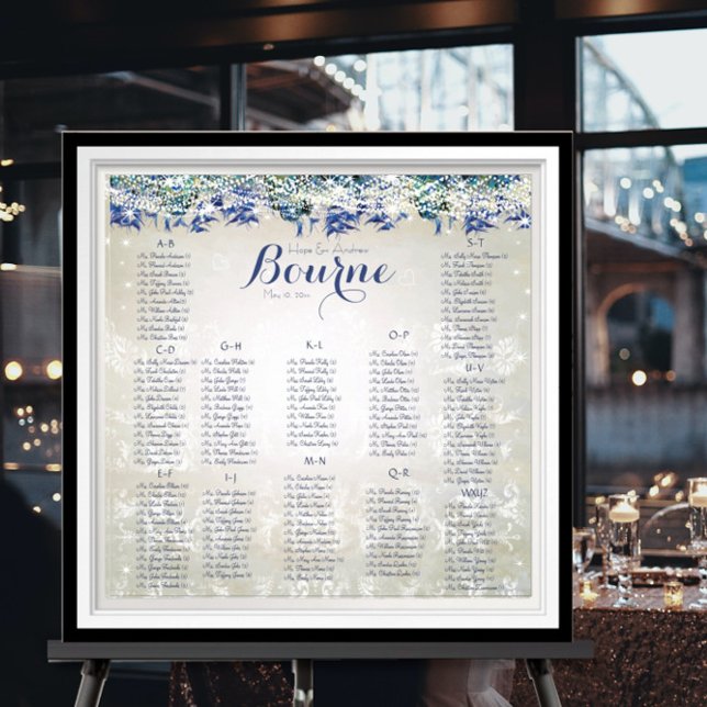 Póster Gráfico de Assentos Rustic Peacock Navy Rustic Lux (Criador carregado)