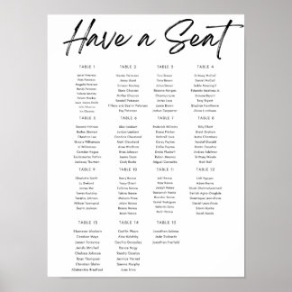 Poster Gráfico de assentos simples