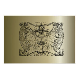 Póster Gráfico de Astrologia Zodiac