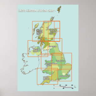 Poster Gráfico de aviação do Reino Unido