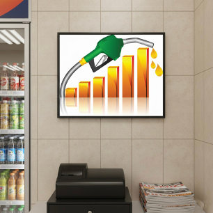 Poster Gráfico de Barras da Inflação Devido ao Aumento do