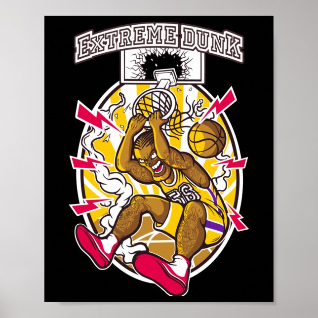 Poster Gráfico de basquete (Frente)
