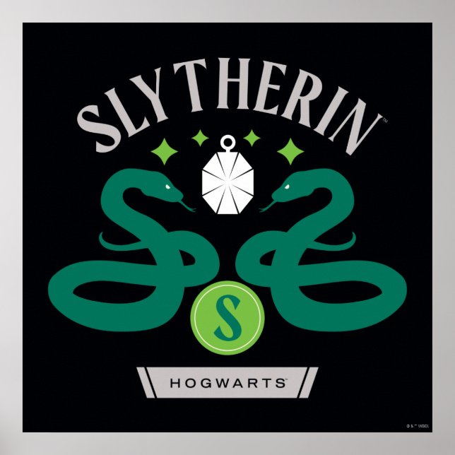 Poster Gráfico de bloqueio de Cobra duplo do SLYTHERIN™ H (Frente)