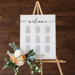Poster Gráfico de boas-vindas do Elegante 9 Mesa
