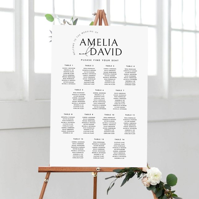 Poster Gráfico de boas-vindas do Mesa 14 moderno (Criador carregado)