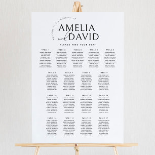 Poster Gráfico de boas-vindas do Mesa 17 moderno