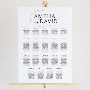 Poster Gráfico de boas-vindas do Modern 19 Mesa