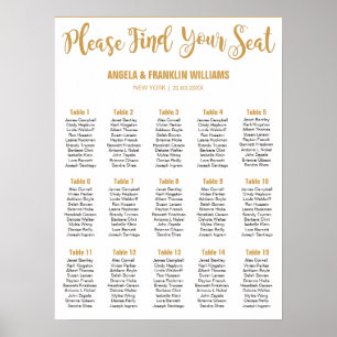 Póster Gráfico de Casamento, Cores Personalizadas da Cali