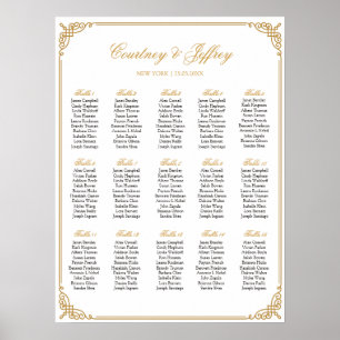 Póster Gráfico de Casamento, Cores Personalizadas da Cali