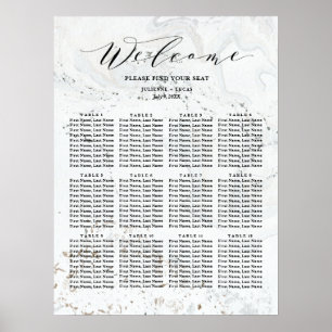 Póster Gráfico de Casamento de Caligrafia   Preto