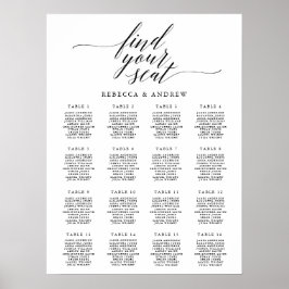 Poster Gráfico de Casamento de Caligrafia Simples e Elega