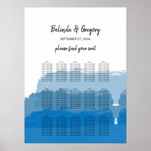 Poster Gráfico de Casamento de Casamento de Cor de Água A