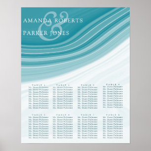 Poster Gráfico de Casamento de Casamento de Luxury Marble