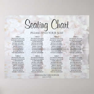 Poster Gráfico de Casamento de Casamento de Mesa 8