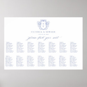 Poster Gráfico de Casamento de Casamento de Monograma de