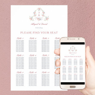 Poster Gráfico de Casamento de Casamento de Pastel Peonie