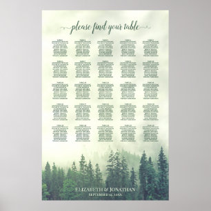 Poster Gráfico de Casamento de Casamentos de Mesas na Flo