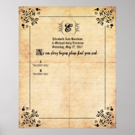 Póster Gráfico de Casamento de Fairytale