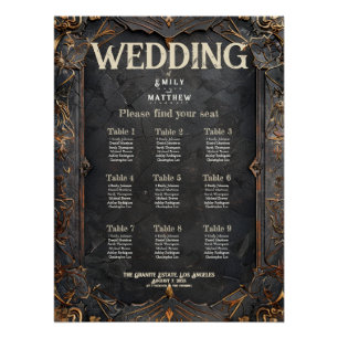 Póster Gráfico de Casamento de Fantasia de Esplendor Anão