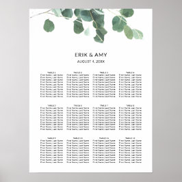 Poster Gráfico de Casamento de Folha de Água