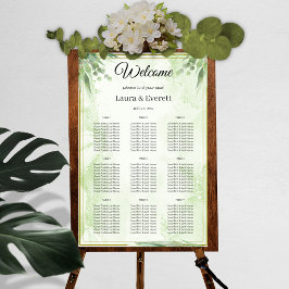 Poster Gráfico de Casamento de Folhagem Verde Eucalyptus