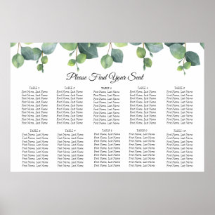 Póster Gráfico de Casamento de Foliage Eucalyptus