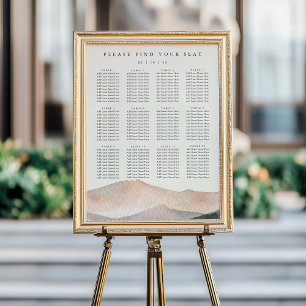 Poster Gráfico de Casamento de Montanha do Deserto de Sie