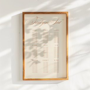 Poster Gráfico de Casamento de Terracotta Calliografia