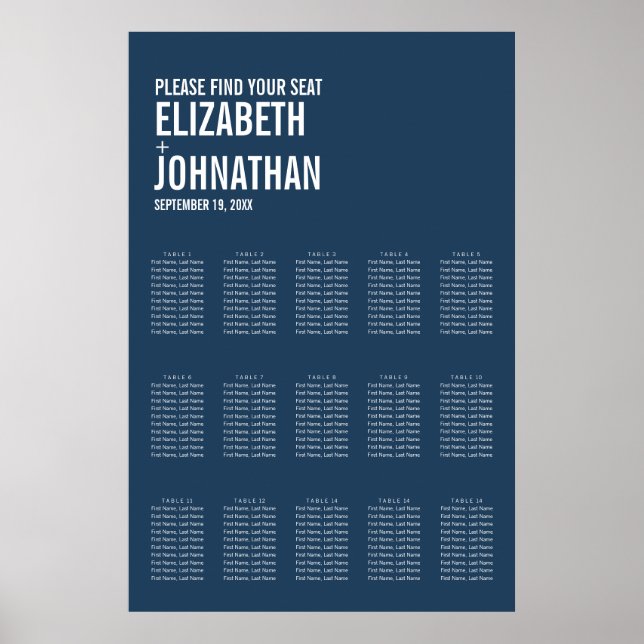 Poster Gráfico de Casamento de Typografia de Marinho Simp (Frente)