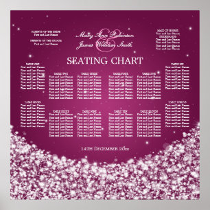 Póster Gráfico de Casamento Elegante - Berry Sparkle