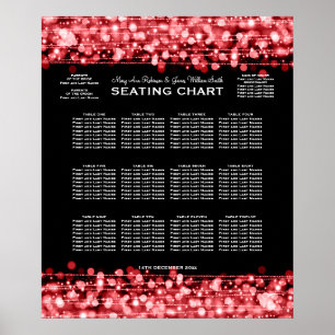 Póster Gráfico de Casamento Elegante Desencanta Vermelho