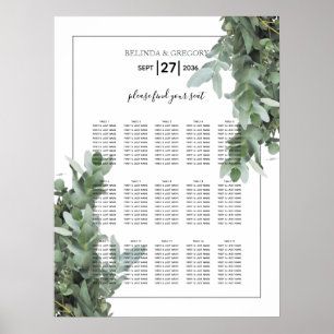 Poster Gráfico de Casamento Eucalyptus Dólar