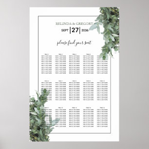 Poster Gráfico de Casamento Eucalyptus Dólar