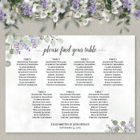 Gráfico de Casamento Eucalyptus, Lavanda de Mesa 7