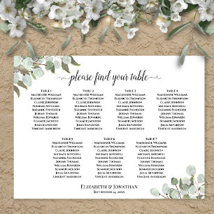 Poster Gráfico de Casamento Eucalyptus Rustic Mesa 7