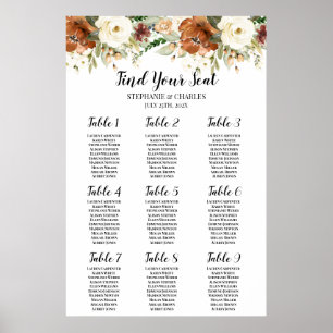 Poster Gráfico de Casamento Flórida de Casamento