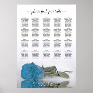 Poster Gráfico de Casamento Mesa 20 do Sky Blue