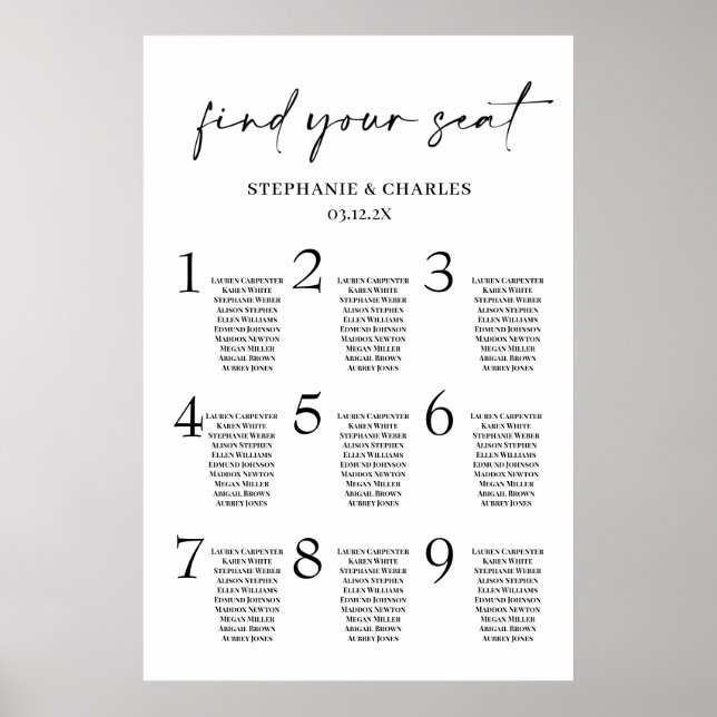 Poster Gráfico de Casamento Minimalista (Frente)