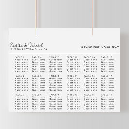 Poster Gráfico de Casamento Minimalista