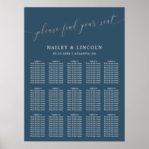 Poster Gráfico de Casamento Mínimo Teal