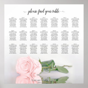 Poster Gráfico de Casamento Rosa Rosa Rosa Rosa Belga, Bo