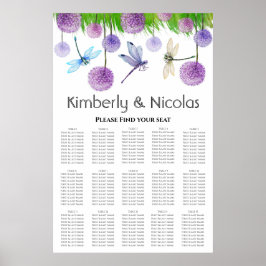 Poster Gráfico de Casamento Roxo Elegante