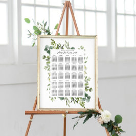 Poster Gráfico de Casamento Verde Elegante