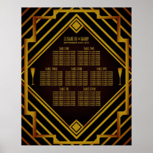 Poster Gráfico de Casamentos Dourados de 2020