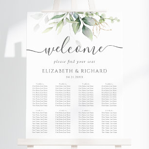 Poster Gráfico de Casamentos Eucalyptus Greenery