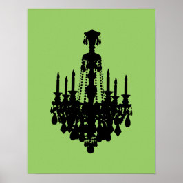 Poster Gráfico de Chandelier Antiquado