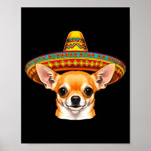 Poster gráfico de Chihuahua - festa para amantes de chihu