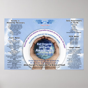 Póster Gráfico de Consciência da comida