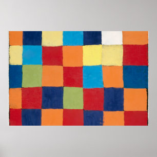 Poster Gráfico de cores "Qu 1" (1930) pintado por Paul Kl