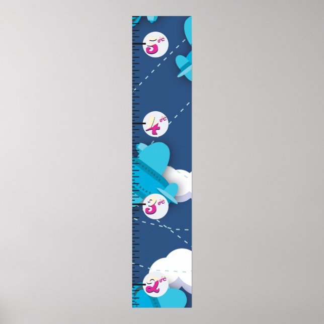 Póster Gráfico de Crescimento Bi-Plane (Frente)